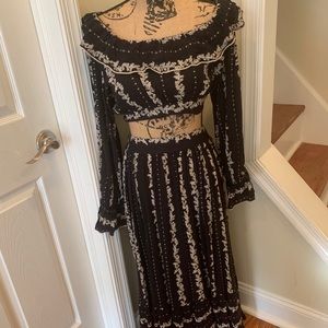 Free people two piece boho maxi